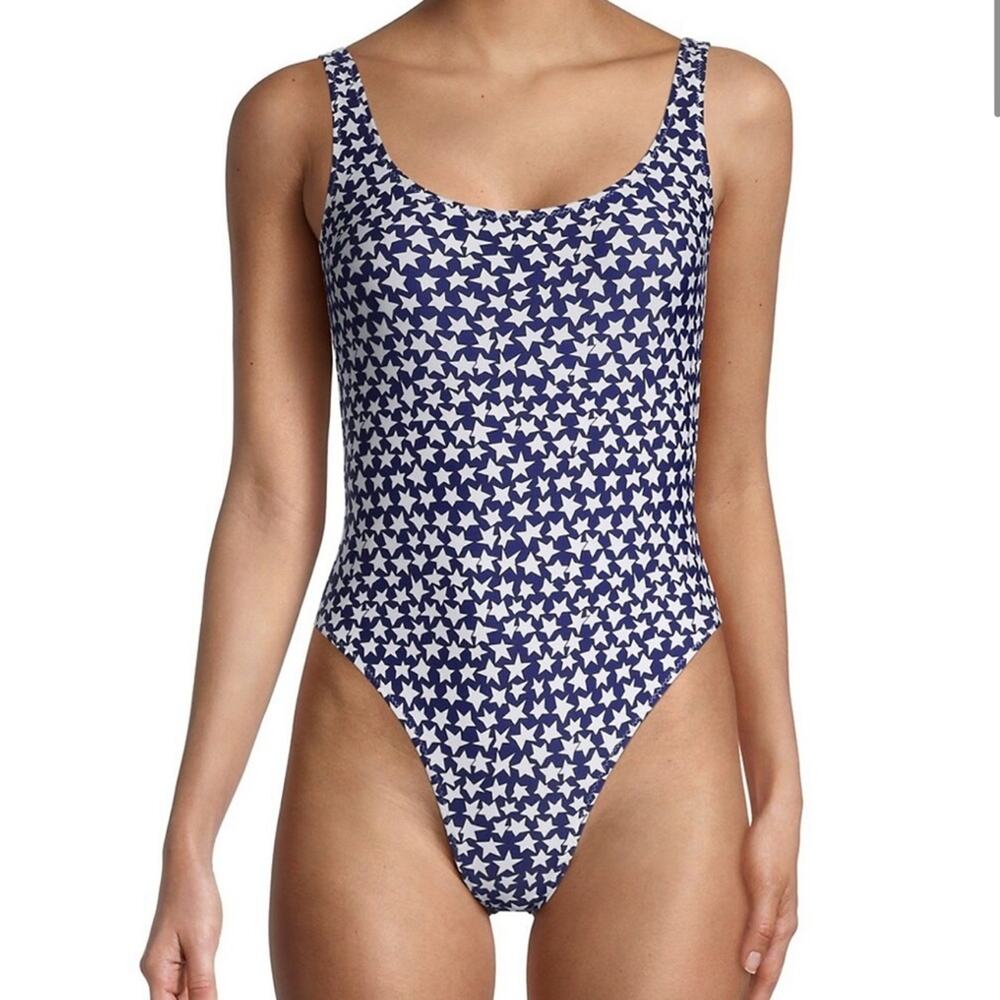 Zadig & Voltaire Maillot Star One Piece Swimsuit Blue size 4